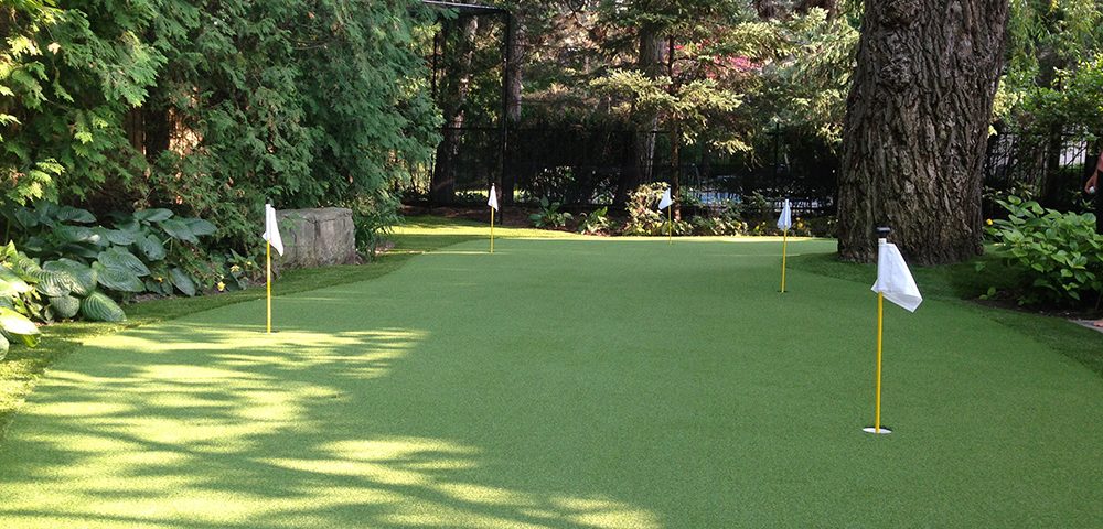5 hole putting green with artificial golf turf in North YorkOntario
