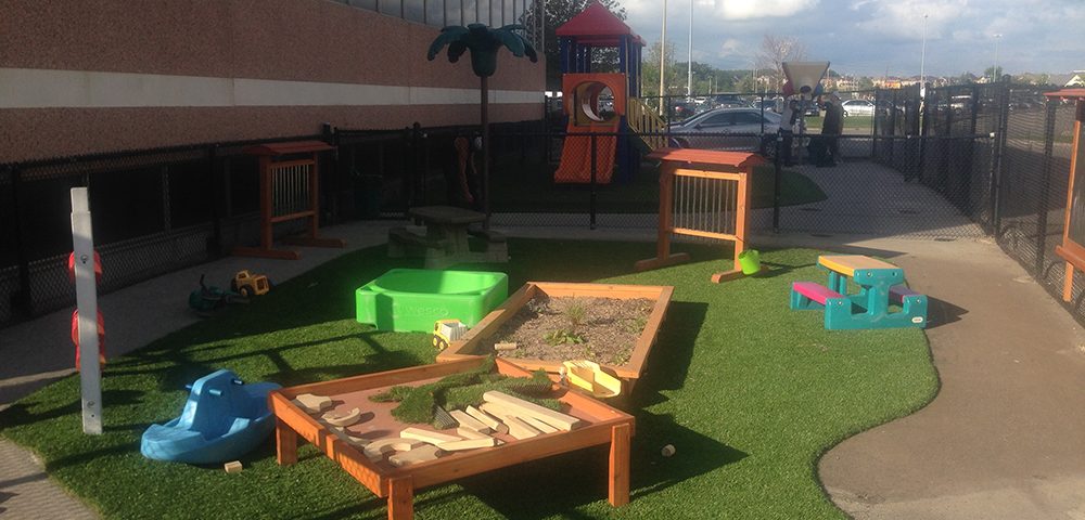 daycare with fake grass surface Pickering ON