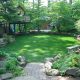 gorgeous yard with artificial lawn turf in Burlington Ontario