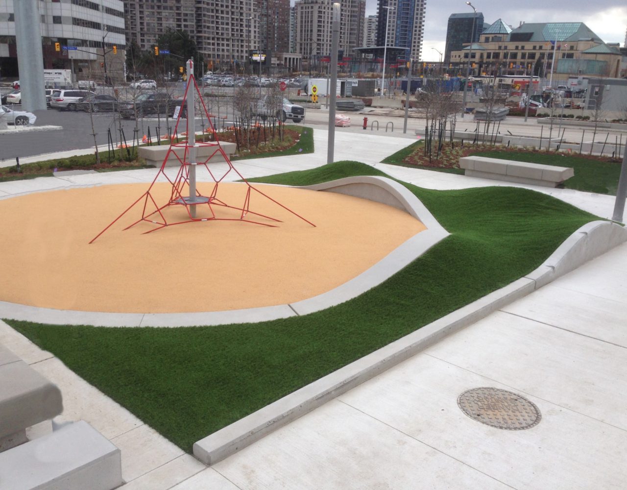 Award winning artificial grass installation for Toronto playground