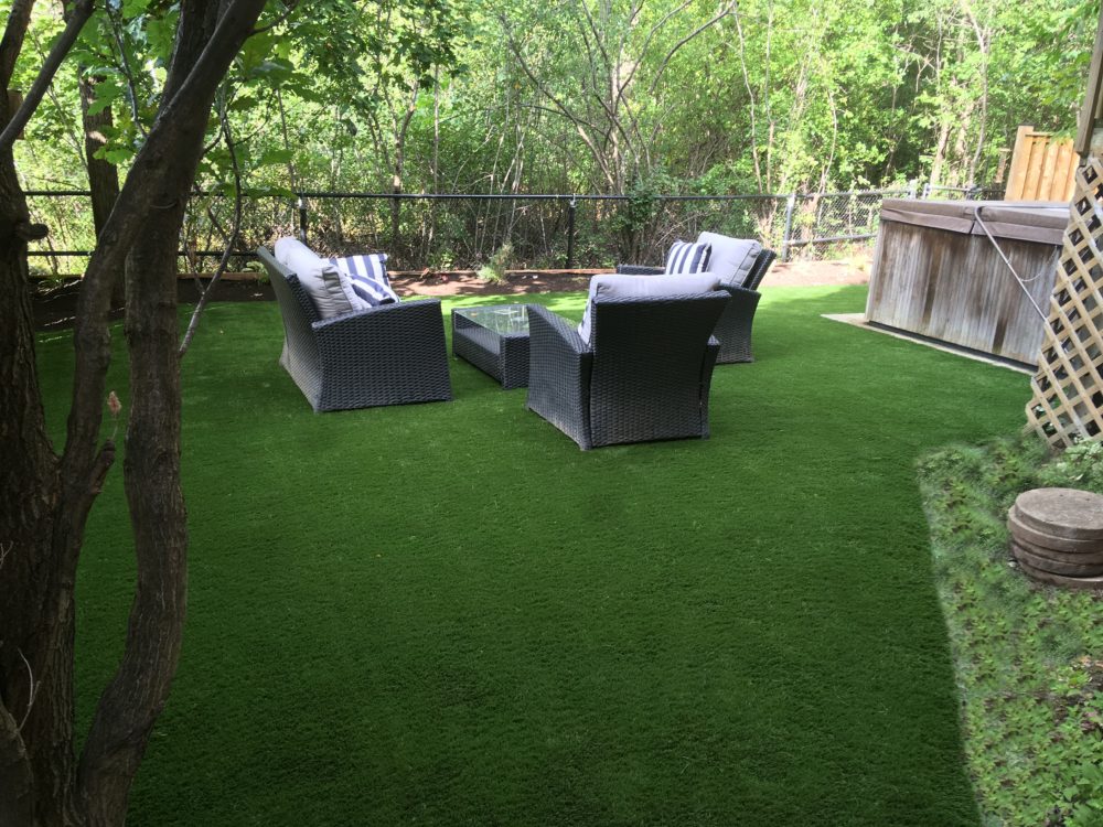 Get the patio chairs out on synthetic turf