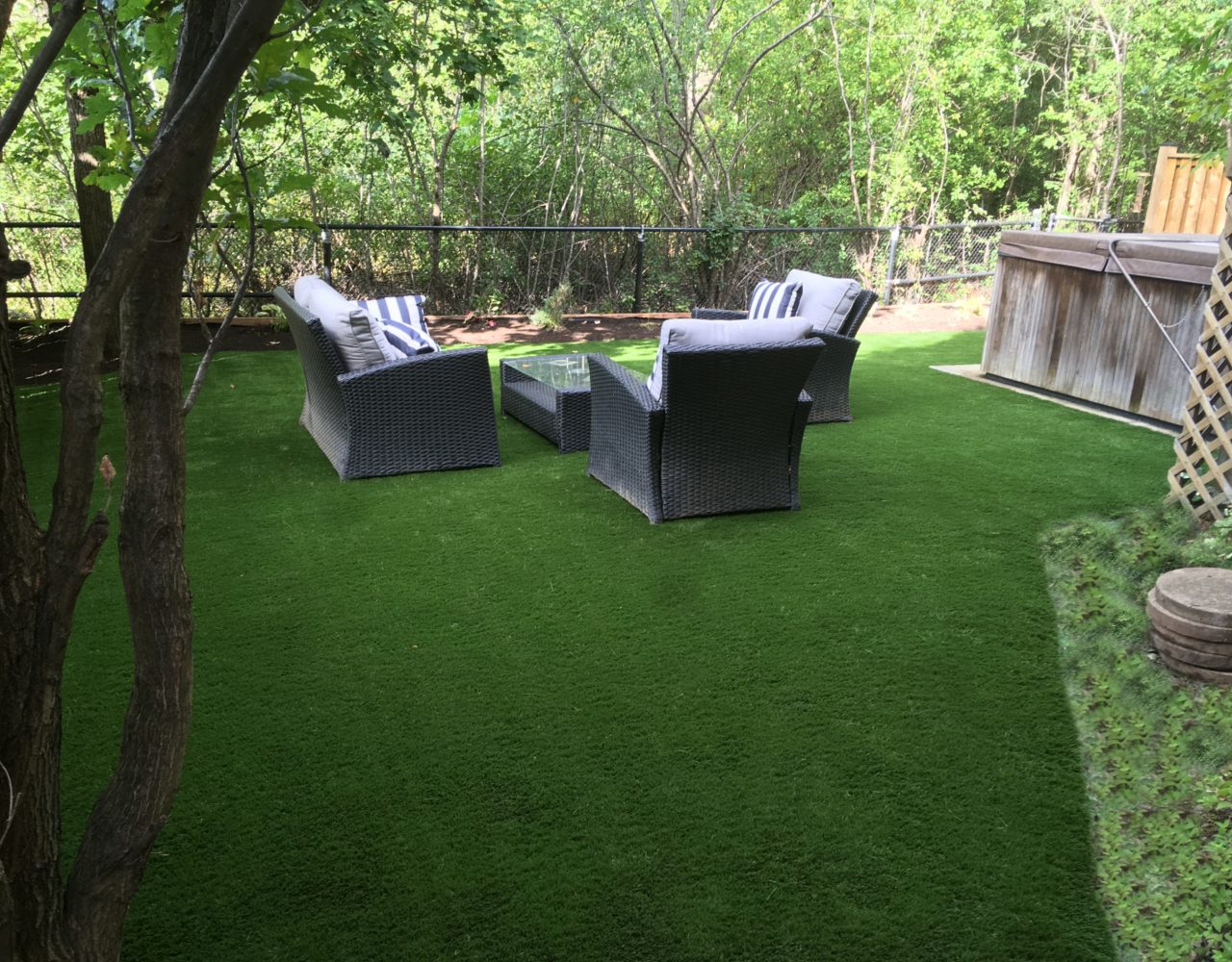 Get the patio chairs out on synthetic turf