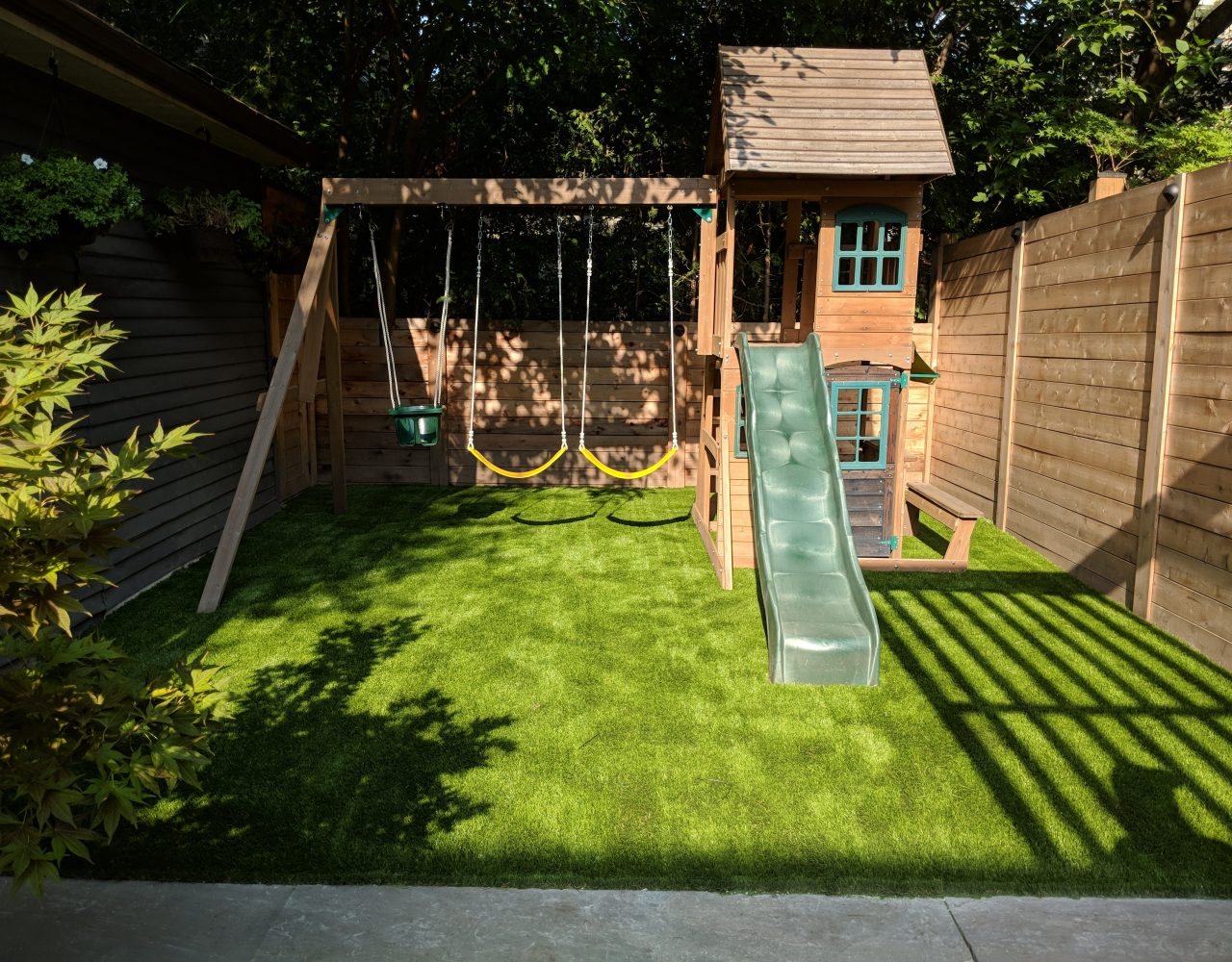 Let the kids swing without ripping up the grass