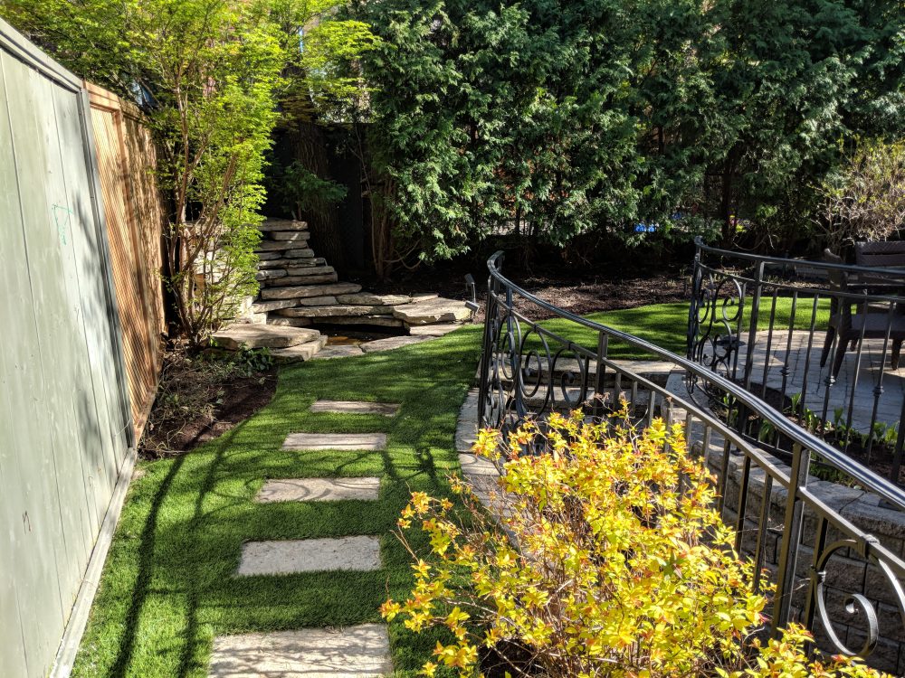 Hard to mow areas are perfect for artificial grass
