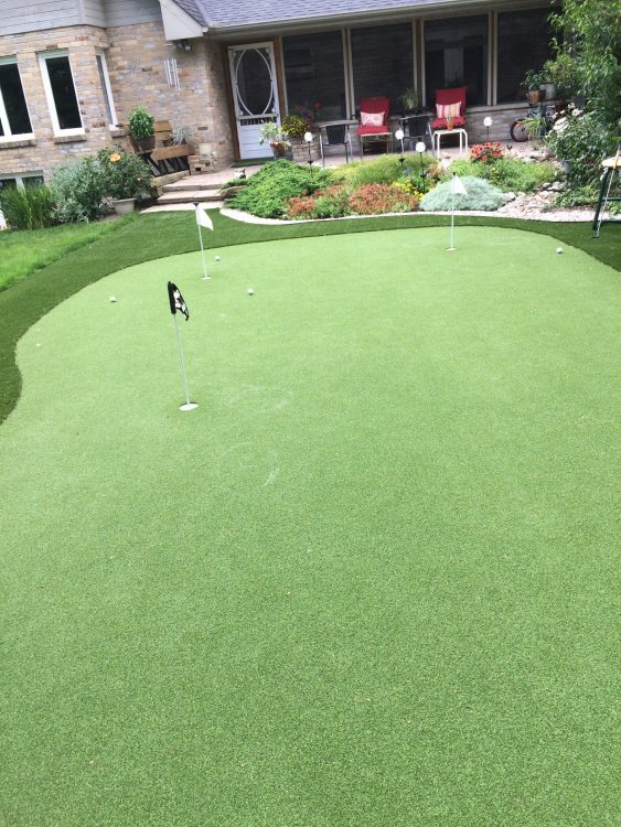 Etobicoke backyard artificial golf green